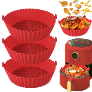 Formas de Silicone para Air Fryer, Tamanhos únicos e Antiaderente